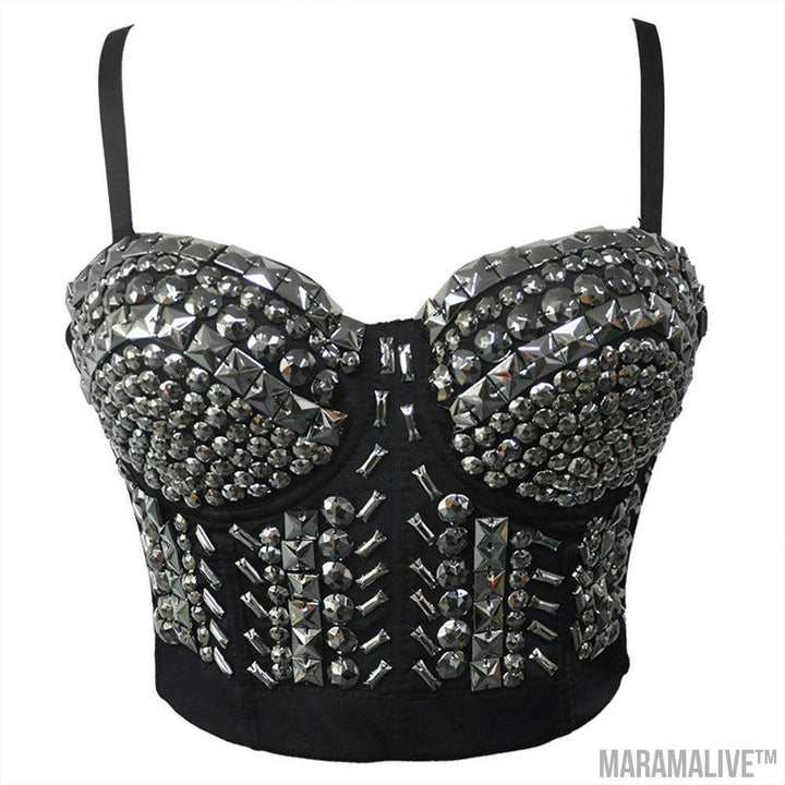 Punk Sequin Bead Sexy Women's Bra