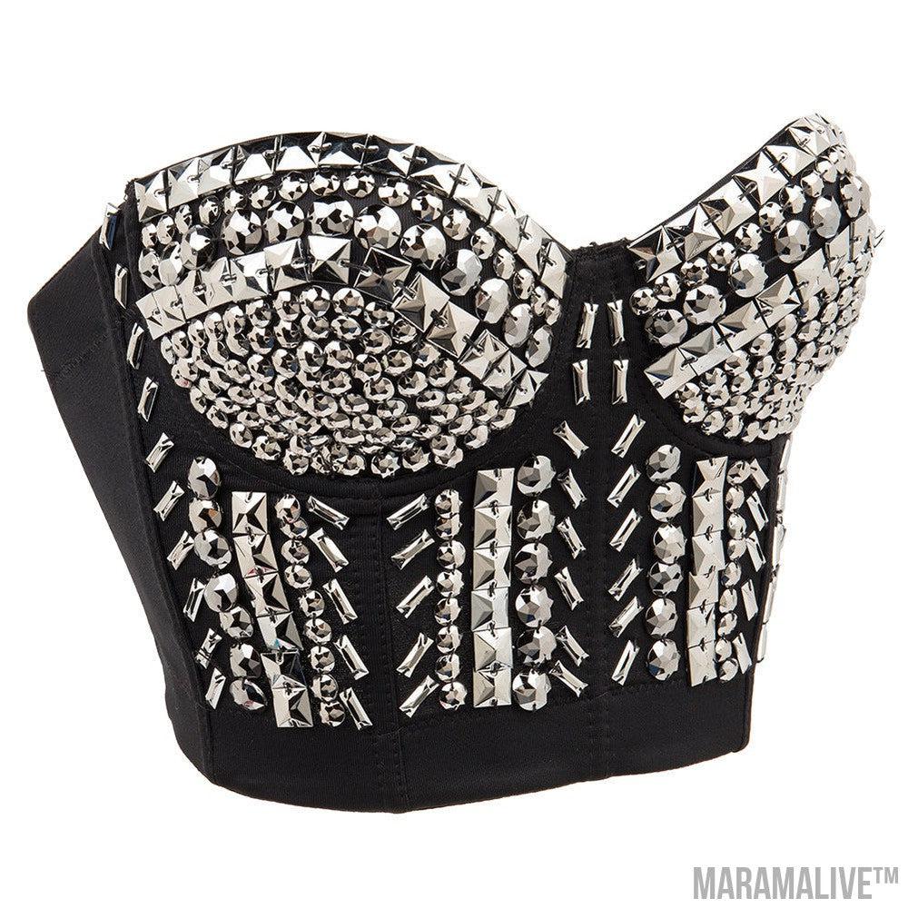 Punk Sequin Bead Sexy Women's Bra