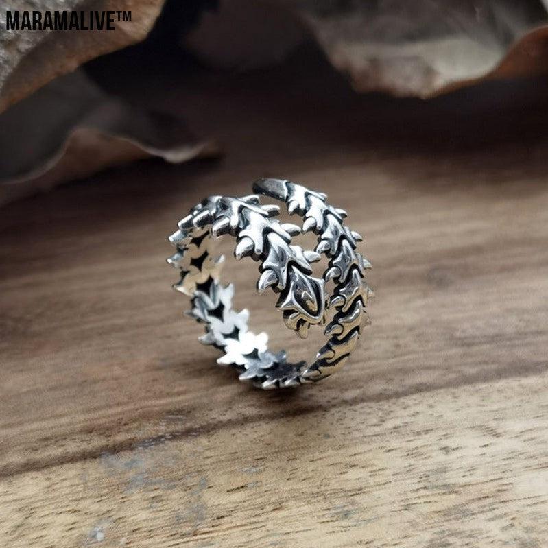 Punk Spine Skull Men's Ring