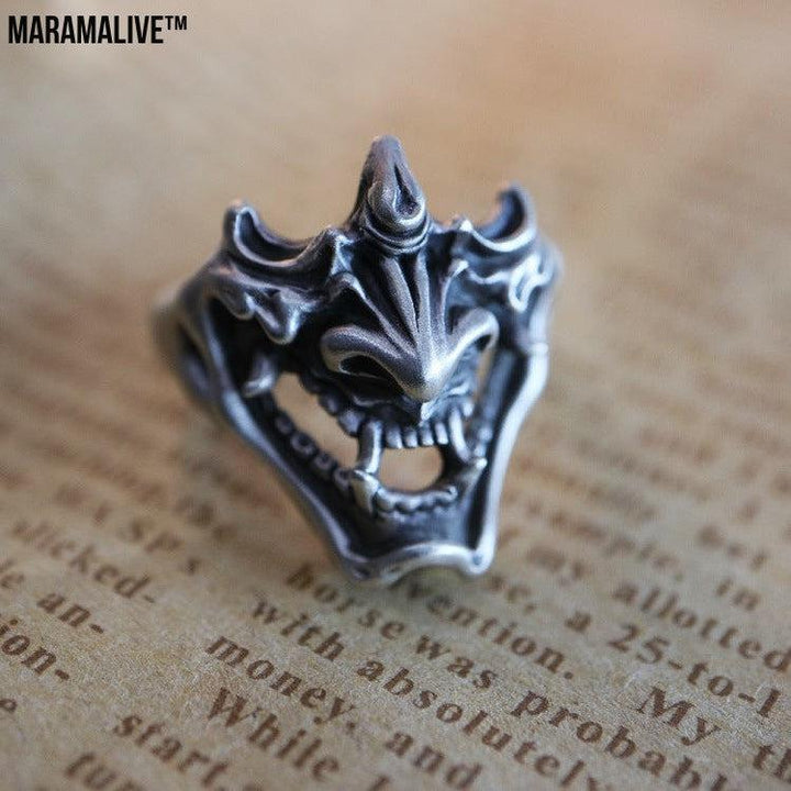 Punk Spine Skull Men's Ring