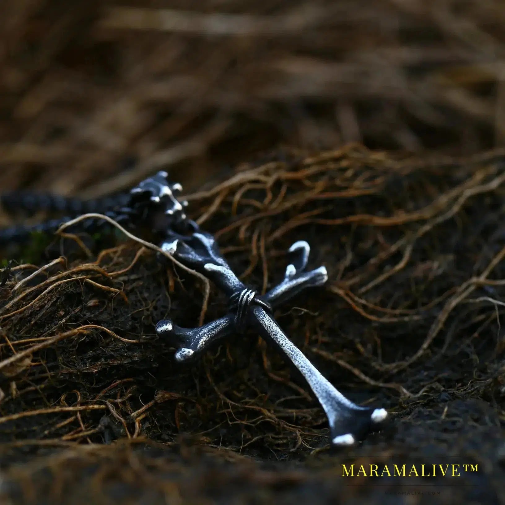 Punk Stainless Steel Clavicle Cross Pendant Punk Necklace For Man Women Charm Choker