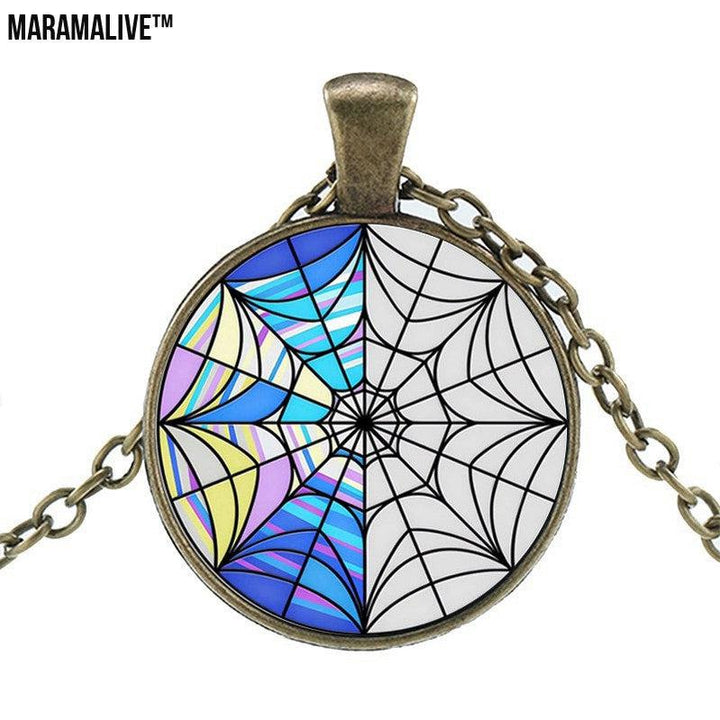 Punk Wednesday Character Glass Dome Pendant Necklace