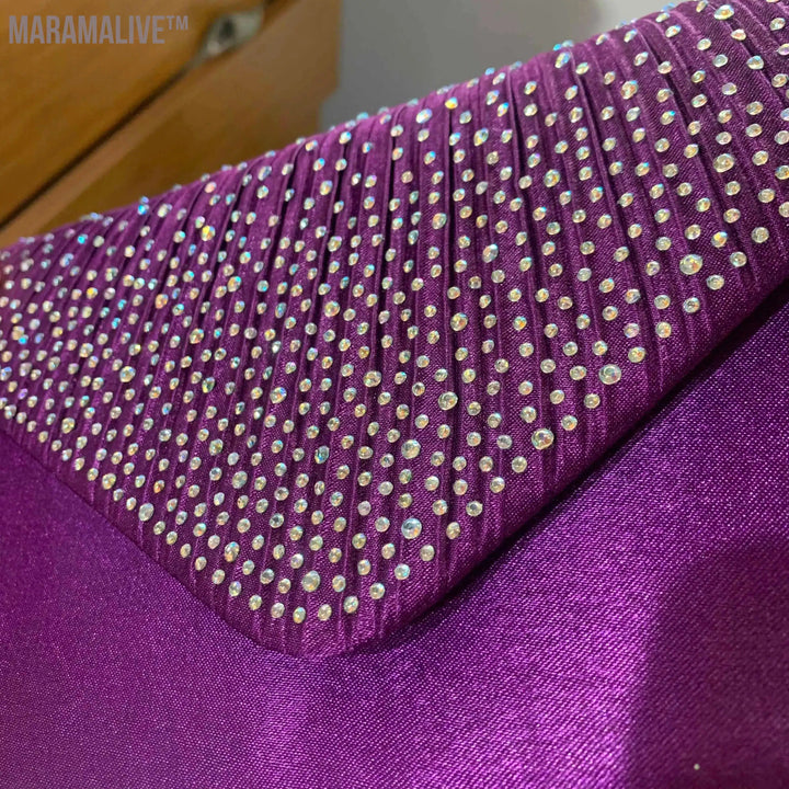 Purple Women Wedding Clutch Handbag Luxury PU Leather Bags Designed Clutch Purse 2024 Envelope Summer Clutches Evening Prom Bags