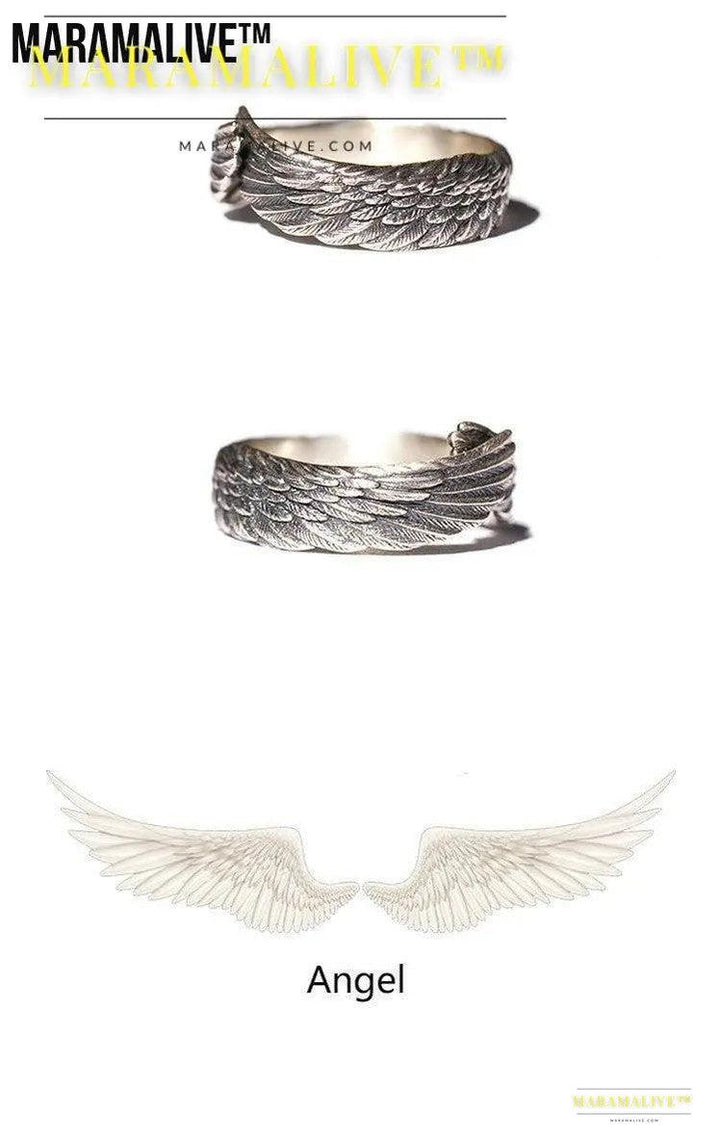 Retro Angel Wings Ring