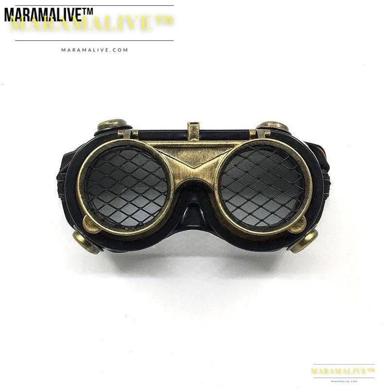 Retro Industrial Net Lens Goggles