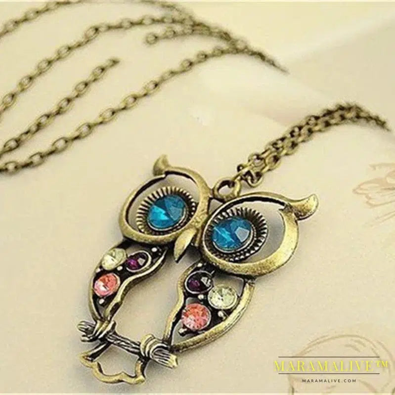 Retro Multi Owl Necklace Animal Pendant Necklaces Women's Fashion Vintage Jewelry Gift Gothic