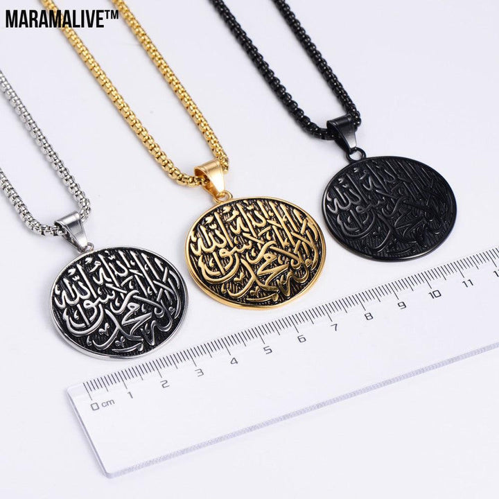 Retro Simple Rune Totem Pendant Ornaments Punk Hip Hop Street Necklace