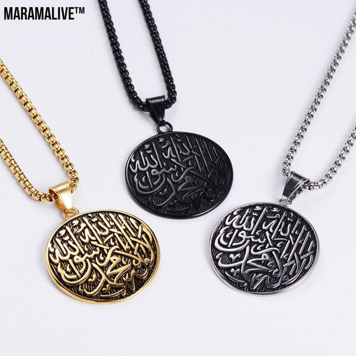 Retro Simple Rune Totem Pendant Ornaments Punk Hip Hop Street Necklace