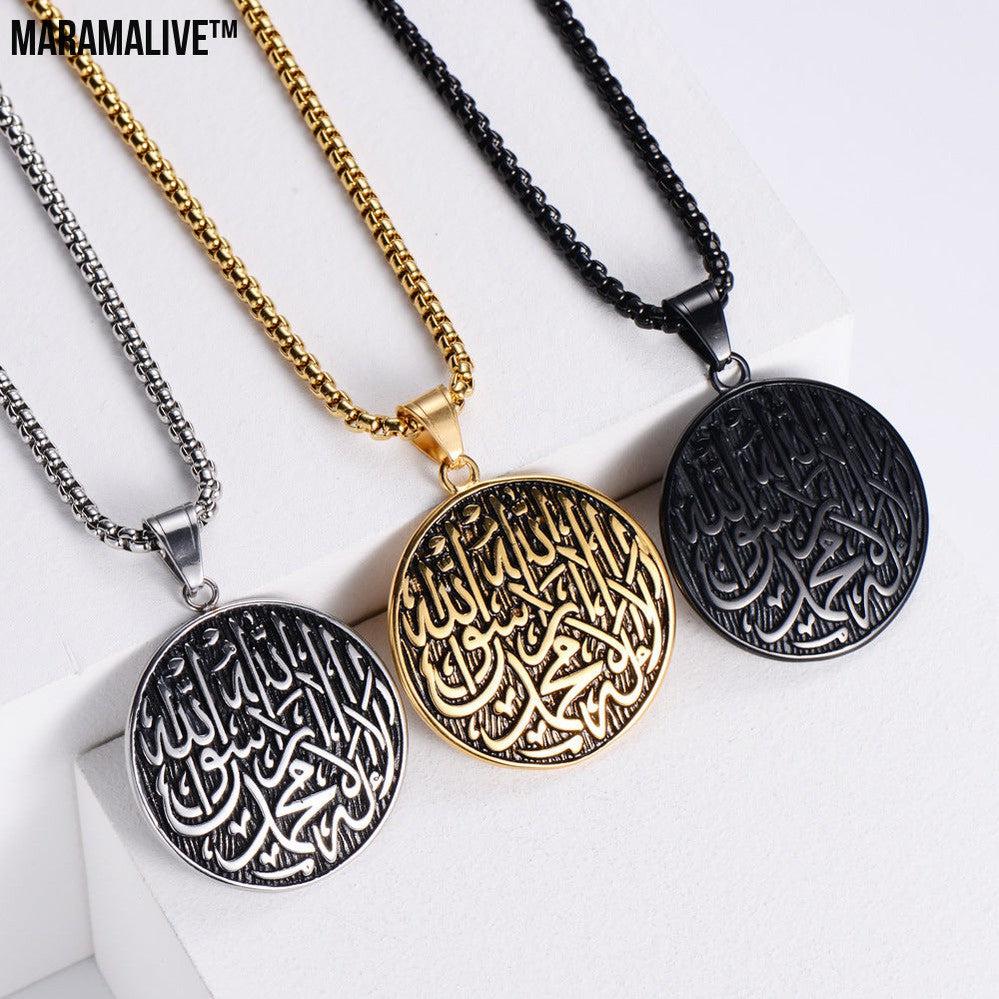 Retro Simple Rune Totem Pendant Ornaments Punk Hip Hop Street Necklace