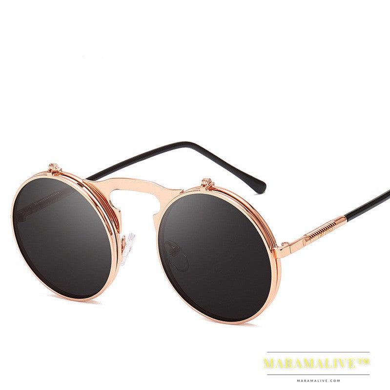 Retro Steampunk Flip Sunglasses For Men And Women