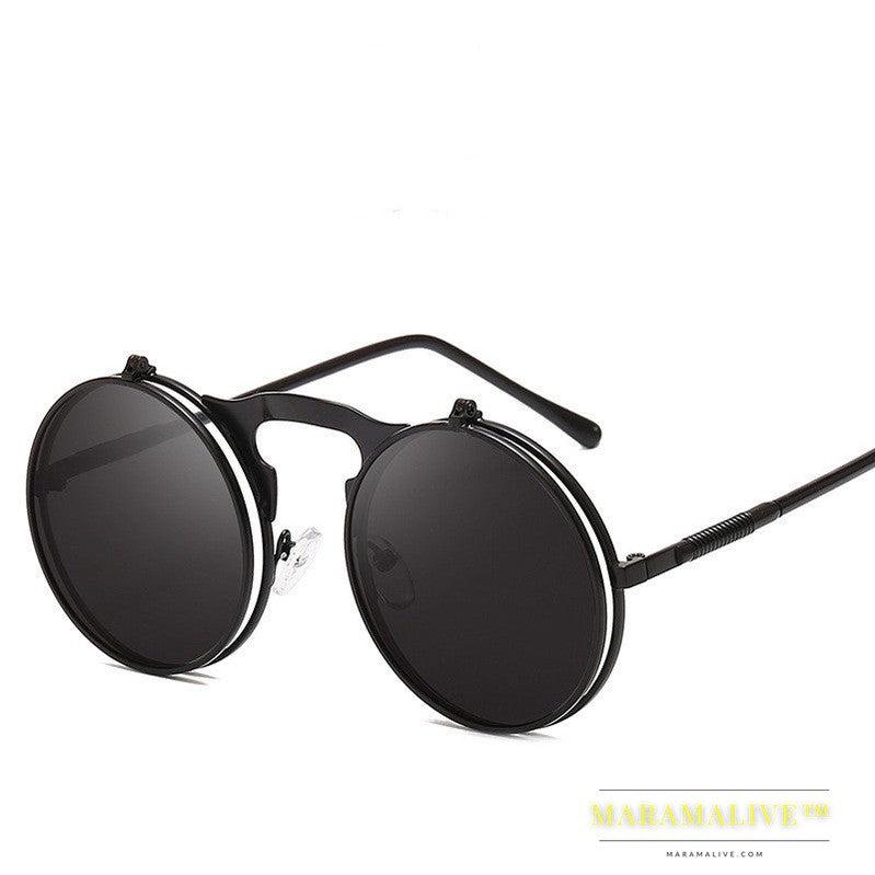 Retro Steampunk Flip Sunglasses For Men And Women