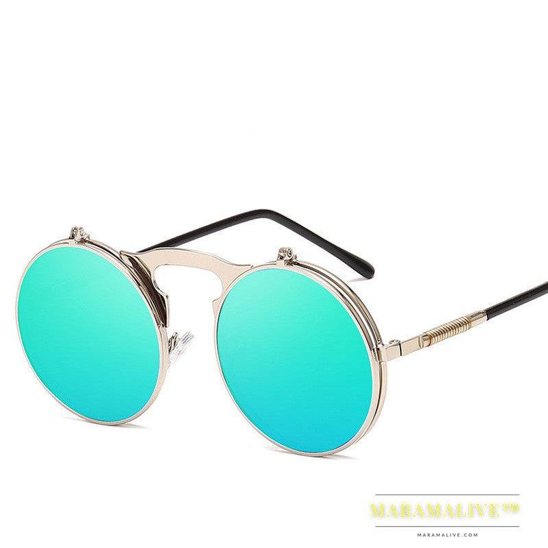 Retro Steampunk Flip Sunglasses For Men And Women