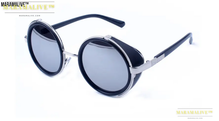 Retro Steampunk Round Metal Sunglasses