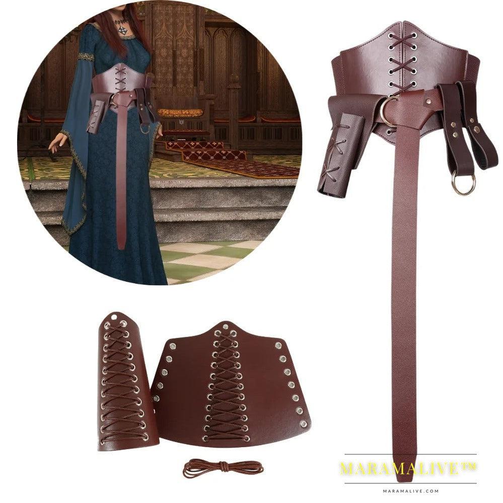 Retro Wide Belt Knight Armor Viking Costume Props