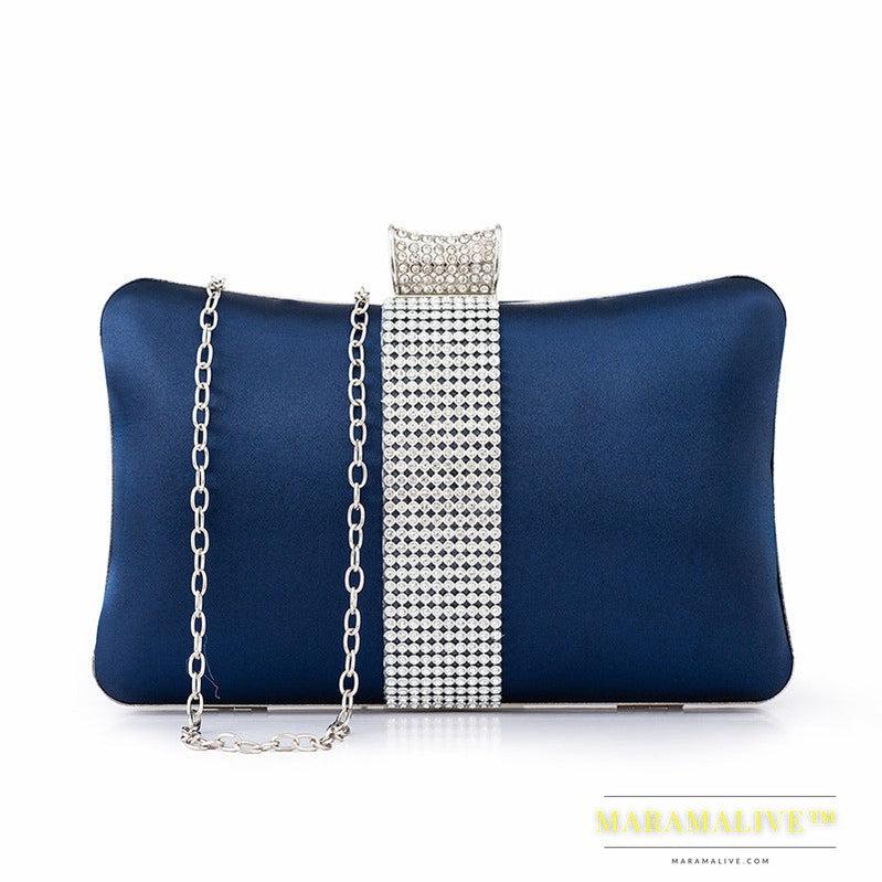 Rhinestone-studded Clutch Bag Banquet Fashion