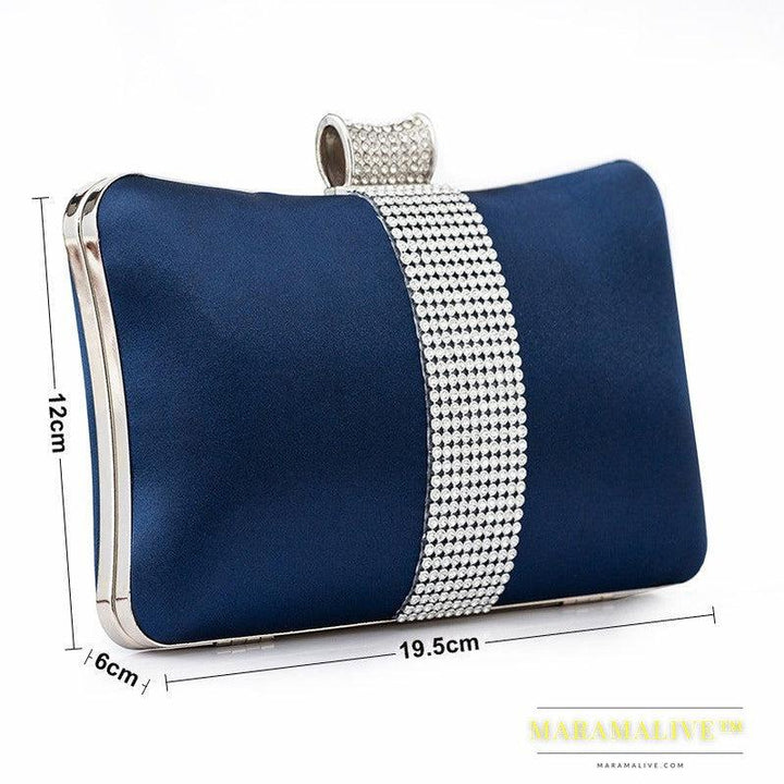 Rhinestone-studded Clutch Bag Banquet Fashion