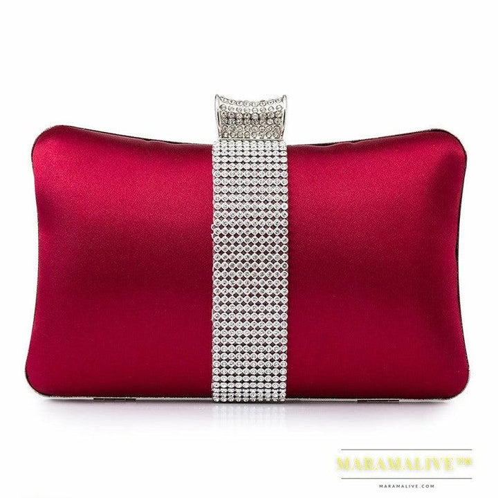 Rhinestone-studded Clutch Bag Banquet Fashion