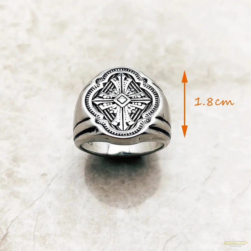 Ring Classic Cross Fine Jewerly For Women Men 2023 Summer Brand New Personal Lucky Gift In 925 Sterling Silver