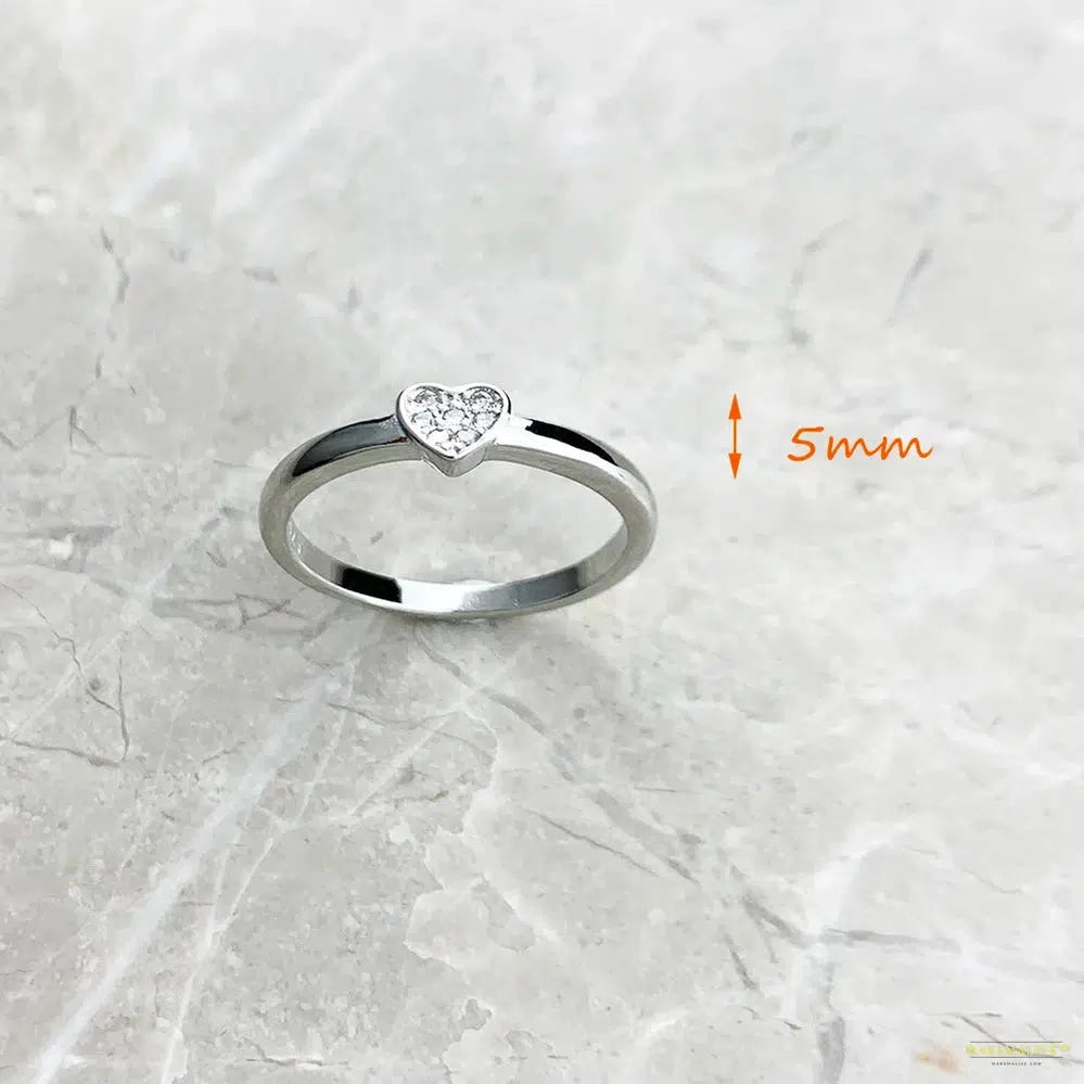 Ring Love Heart Europe Fine Jewerly For Women Summer Romantic Gift In 925 Sterling Silver