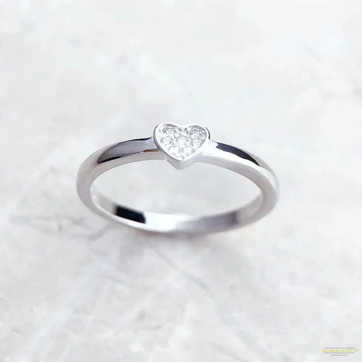 Ring Love Heart Europe Fine Jewerly For Women Summer Romantic Gift In 925 Sterling Silver