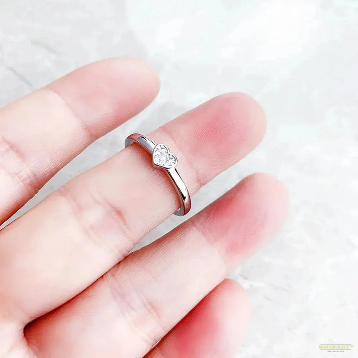 Ring Love Heart Europe Fine Jewerly For Women Summer Romantic Gift In 925 Sterling Silver