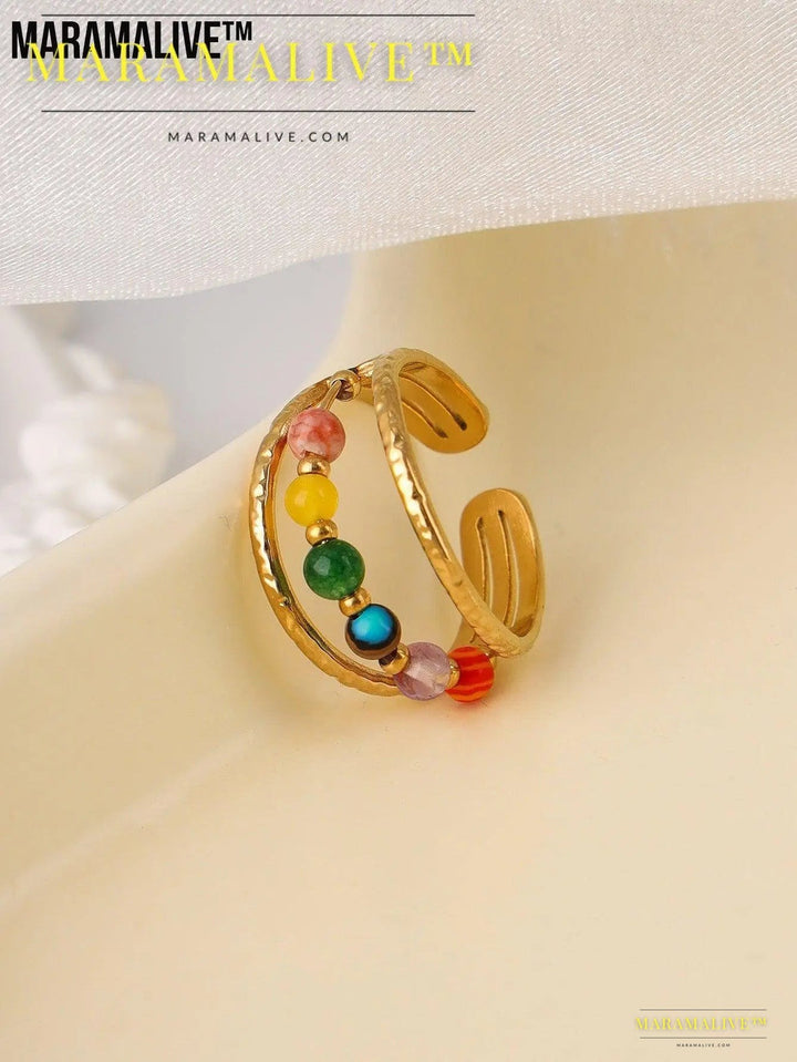 Ring Special-interest Design High-grade Antique Style Multi-color