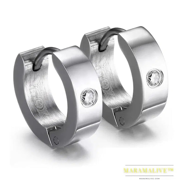 Rock Punk Huggie Earrings Stainless Steel Unique Small Hoop Earrings For Men Women Bohe Jewelry