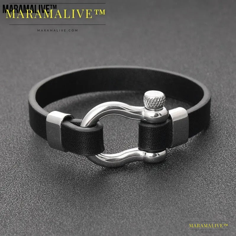 Rock Punk Leather Bracelet