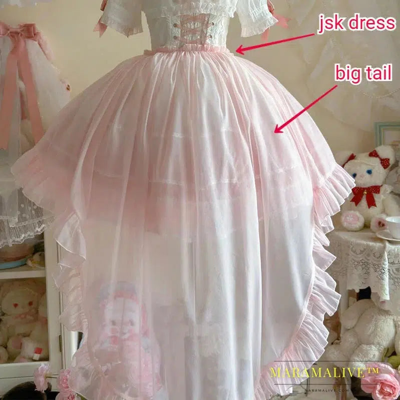 【Romantic love】~Coalfell Original Design Lolita Light Flower wedding dress Super Fairy elegant jsk Sling Dress Prom Party Dress