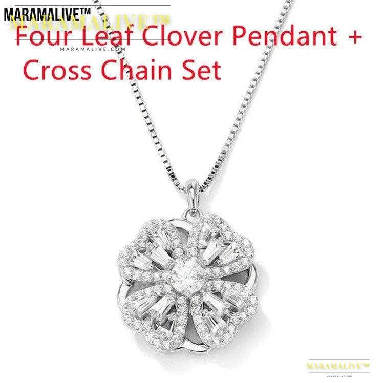 Rotating Clover Necklace