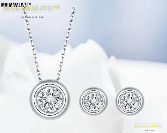 Round Inlaid Moissanite Jewelry Set Must-have for a Fashionable Woman