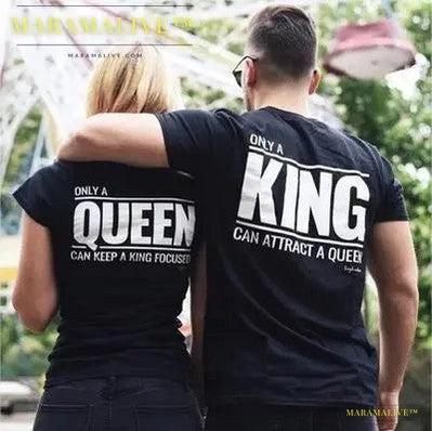 Royal Couple Apparel - Only A King & Queen Matched T-Shirts