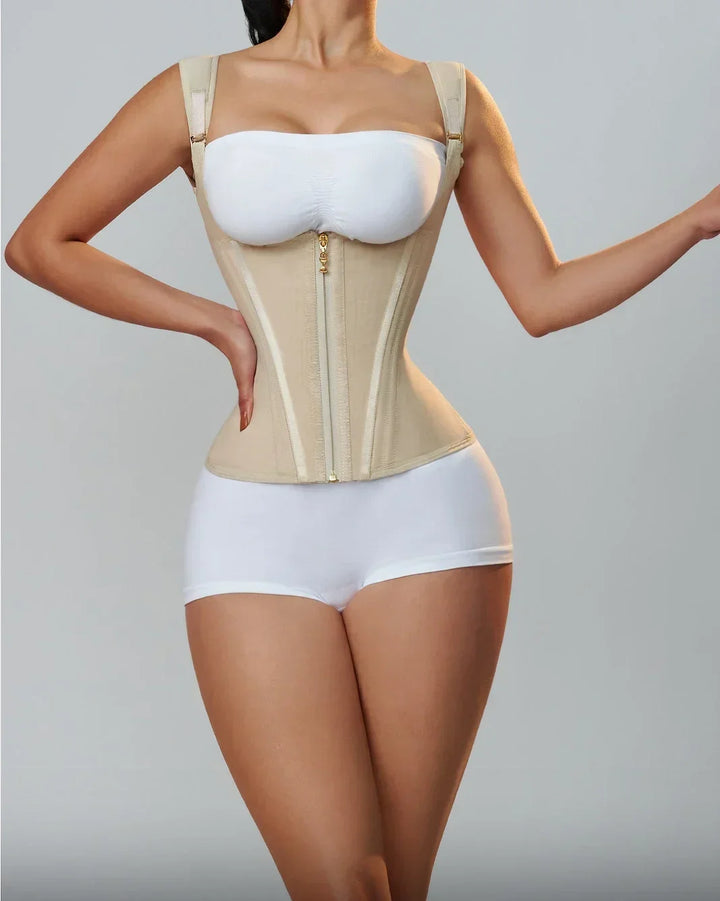 Body Shaper Shapewear Women Vest Tops Double Compression Waist Trainer Corset Adjustable Zipper and Hook-eyes - Maramalive™