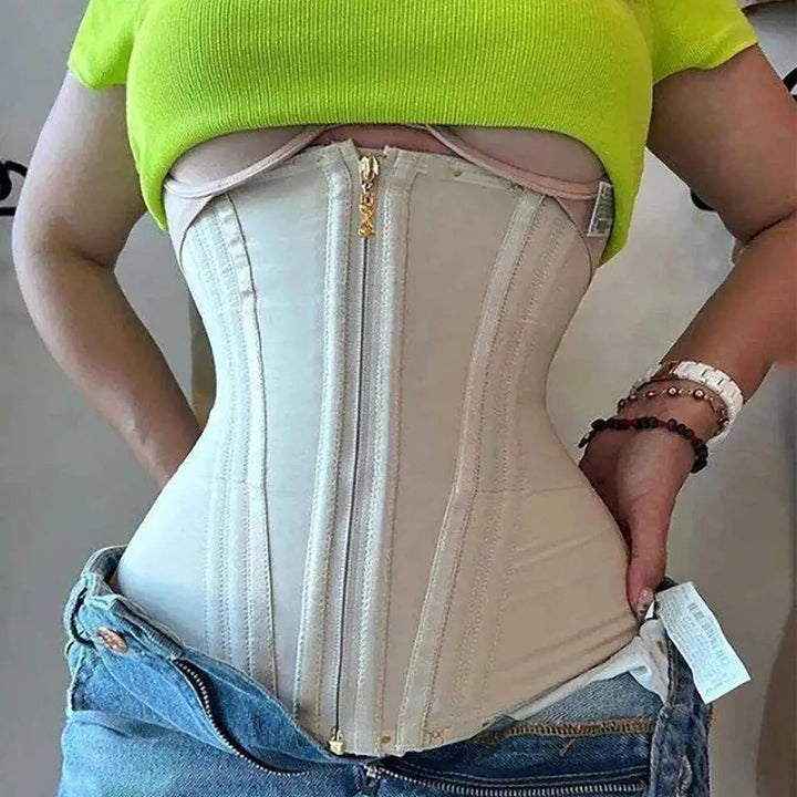 Women Plus Size Fajas Waist Trainer Corset Tummy Control Zipper Vest Body Shaper Cincher Shapewear Slimming Belt Sports Girdle - Maramalive™