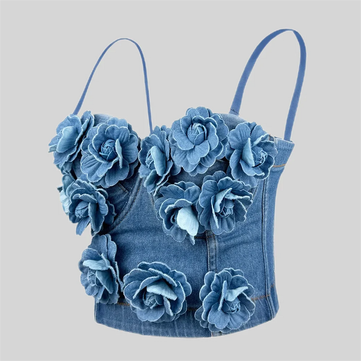 Maramalive™ -Sexy Lace Crop Top for Women, Lace Beaded Bra, 3D Flower Push Up Bralet, Tube Top, Corset Bustier, Party Streetwear - Maramalive™