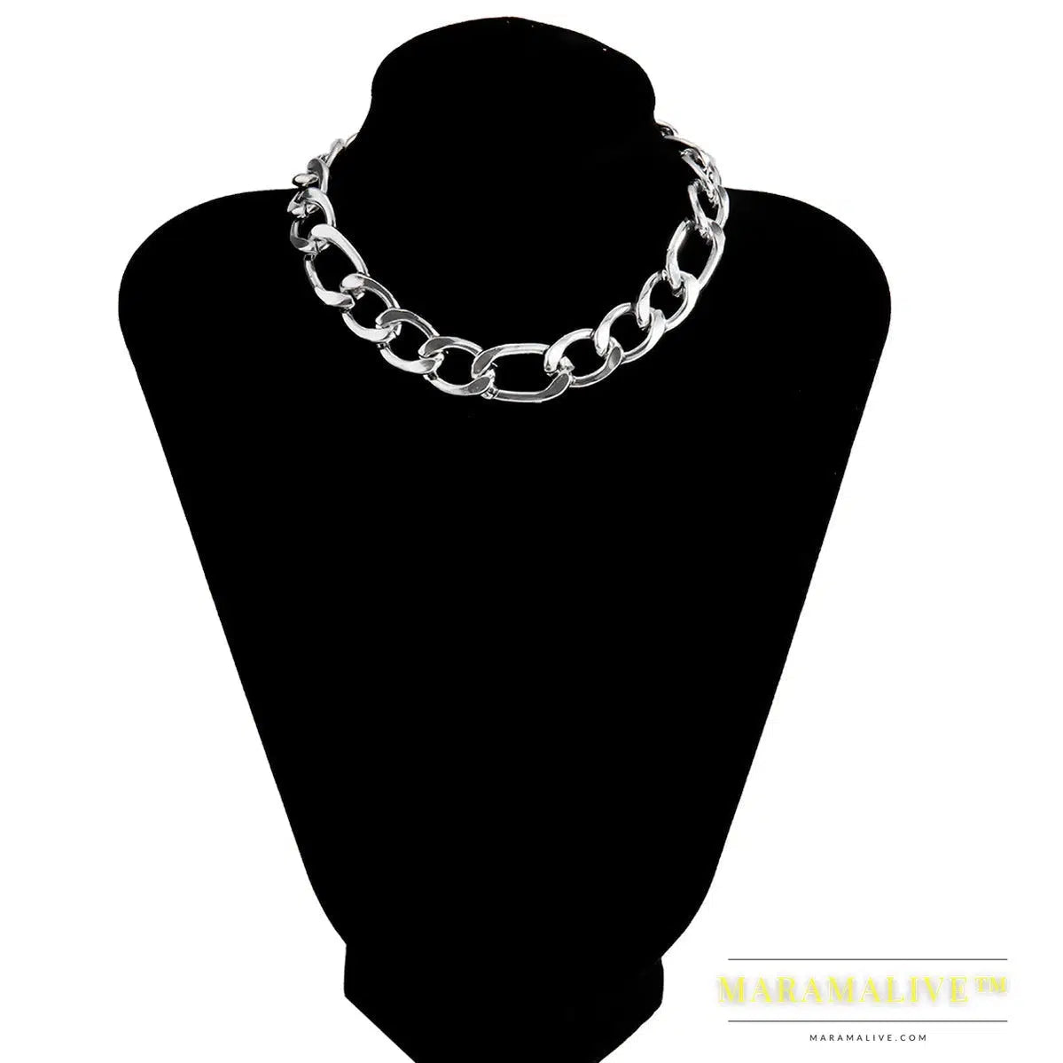 SHIXIN Punk Exaggerated Heavy Metal Big Thick Chain Choker Necklace Women Goth Fashion Night Club Jewelry Female Chocker Collier