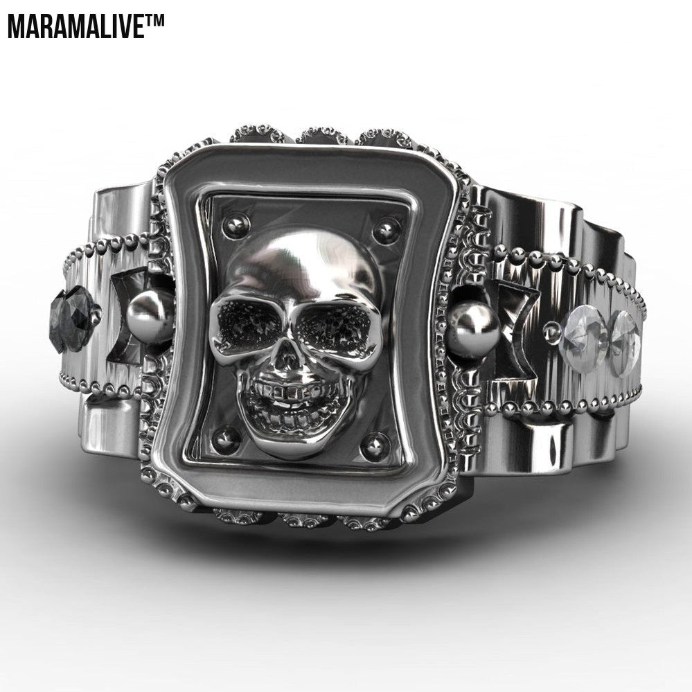 SKULL PUNK STAINLESS STEEL RING