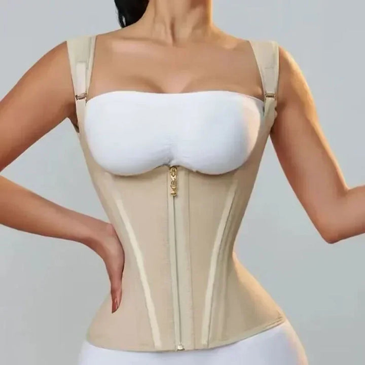 Body Shaper Shapewear Women Vest Tops Double Compression Waist Trainer Corset Adjustable Zipper and Hook-eyes - Maramalive™