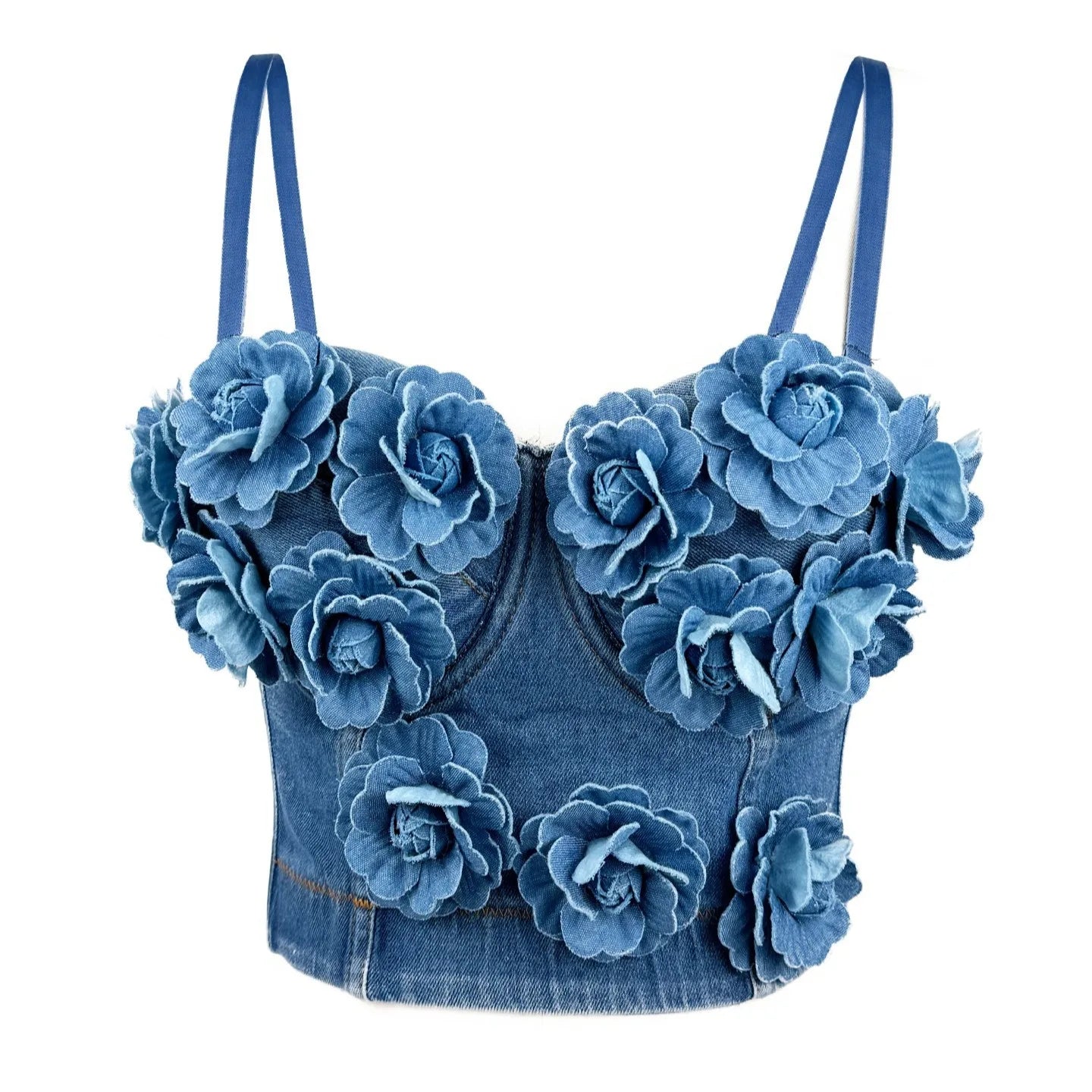 Maramalive™ -Sexy Lace Crop Top for Women, Lace Beaded Bra, 3D Flower Push Up Bralet, Tube Top, Corset Bustier, Party Streetwear - Maramalive™