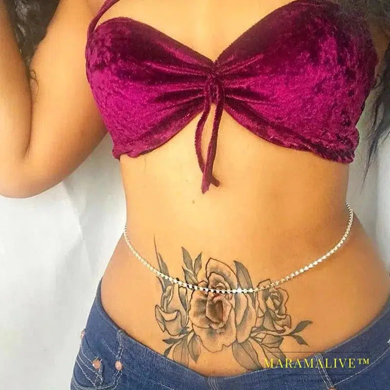 Sequins Belly Waist Chain Body Jewelry Women Sexy Bikini Beach Body Chain Vintage Paillette Charm Body Chain Jewelry