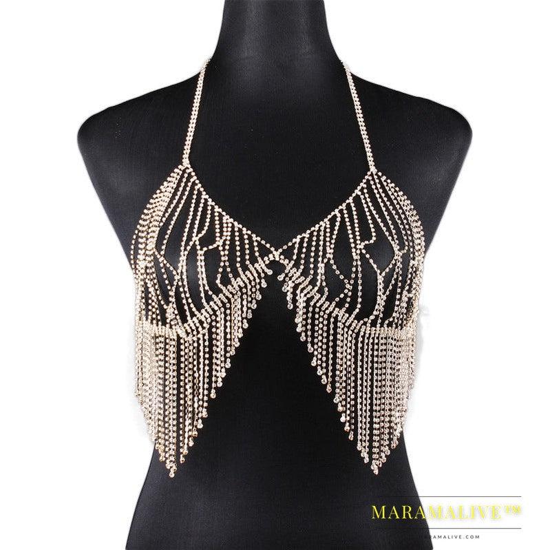 Sexy Diamond Studded Chain Bikini Bracelet Chain Body Chain