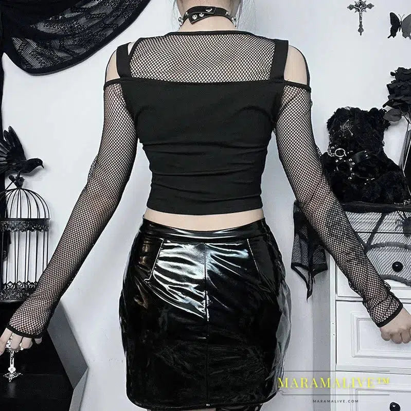 Show Off Your Edgy Style with Gothic Punk Crop Tops