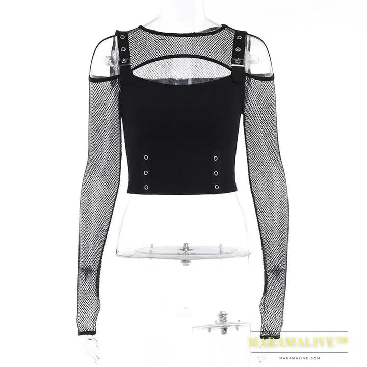 Show Off Your Edgy Style with Gothic Punk Crop Tops