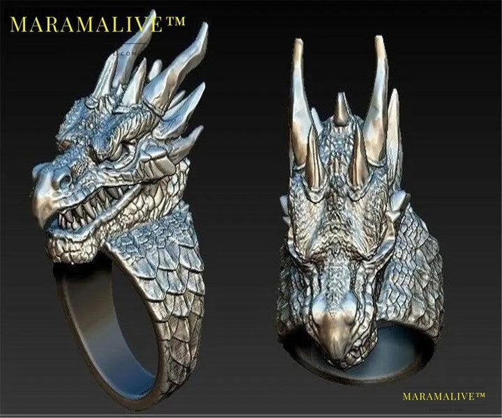 Silver Dragon Ring