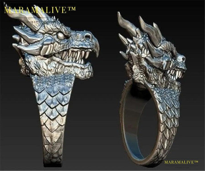 Silver Dragon Ring