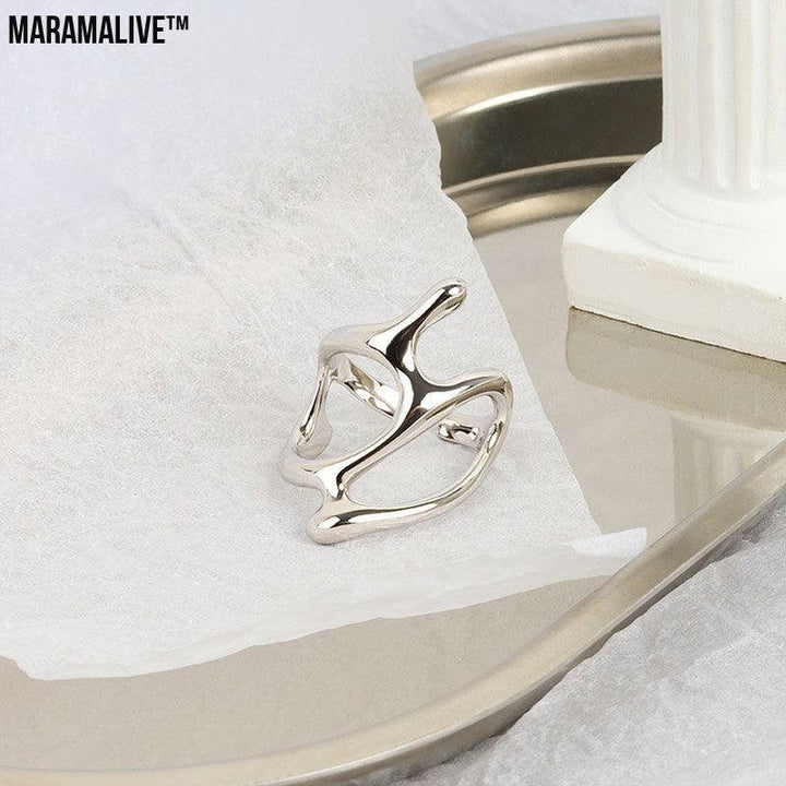 Simple And Versatile Light Luxury Punk Ring Ring