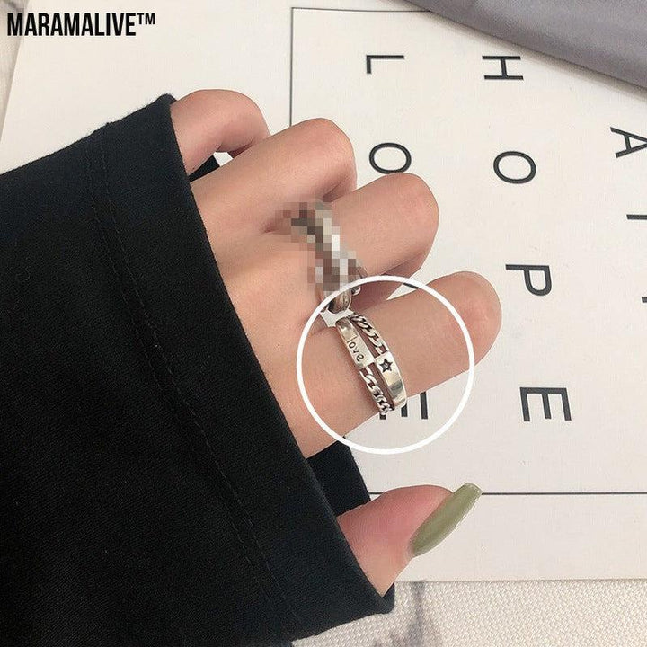 Simple female roman numeral ring