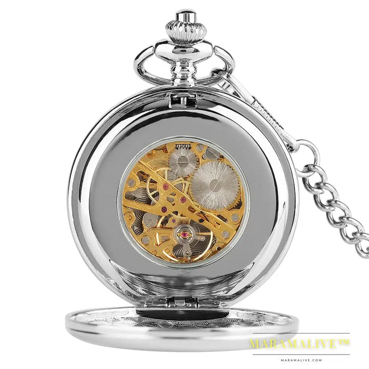 Skeleton Dial Watch with Chain - Perfect Loved One's Gift