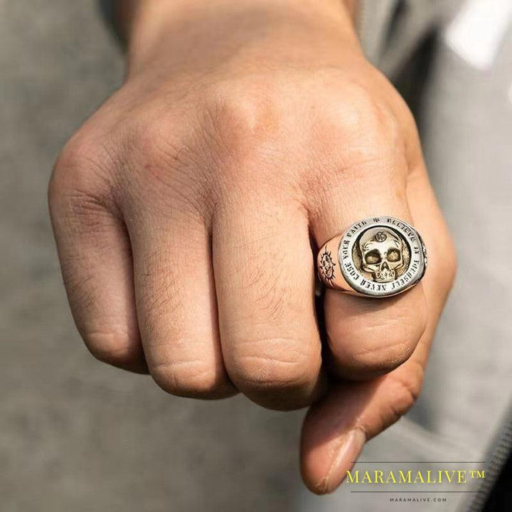 Skull Hip Hop Punk Rock Men's Ring