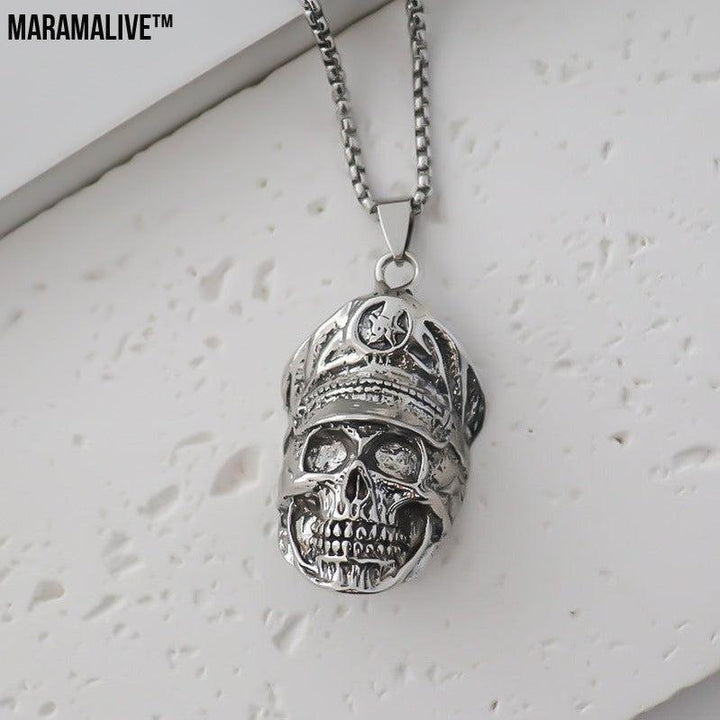 Skull Pope Pendant Men's Simple Alloy Necklace